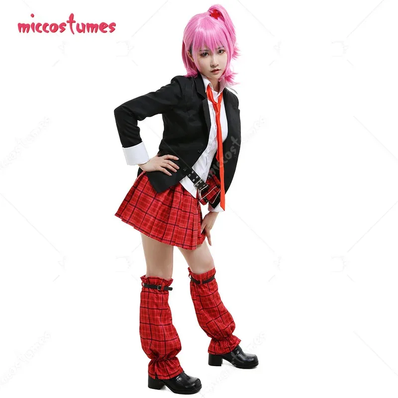 

Women's JK Schlool Uniform Set Cosplay Costume Outfit with Belt Waist Bag Leg Covers Arm Accessories Tie Headdresses