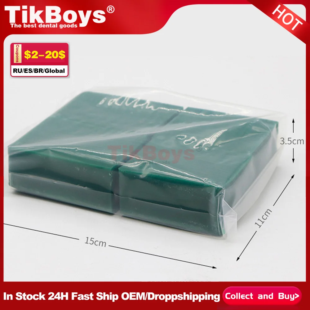 

1bag Dental Pattern and Processing Waxes Green Inlay Casting Wax Block Green Wax Block Equipment productos de odontologia