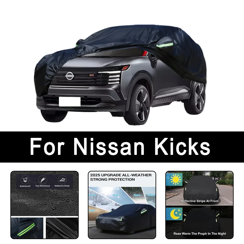 

For Nissan Kicks All-Weather Car Covers 6-in-1 Waterproof Dustproof UV Proof Snowproof Scratch Resistant Protection