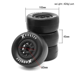 RC Car Tire Rear Drag Racing Belted Wheel Tires for 1/10 RC Truck Car Slash 2WD Losi 22S DR10 Tension pulling ash