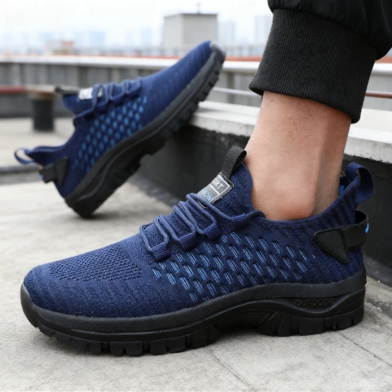 

Shoes for Men Breathable Knit Male Sneakers Fashion Gym Casual Lightweight Non-Slip Running Shoe Outdoor Athletic Trainers Women