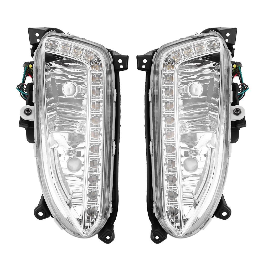 

2 шт. автомобильные дневные ходовые огни DRL, крышка противотуманных фар, замена для Hyundai Santa Fe/IX45 2013-2015, автомобильные аксессуары