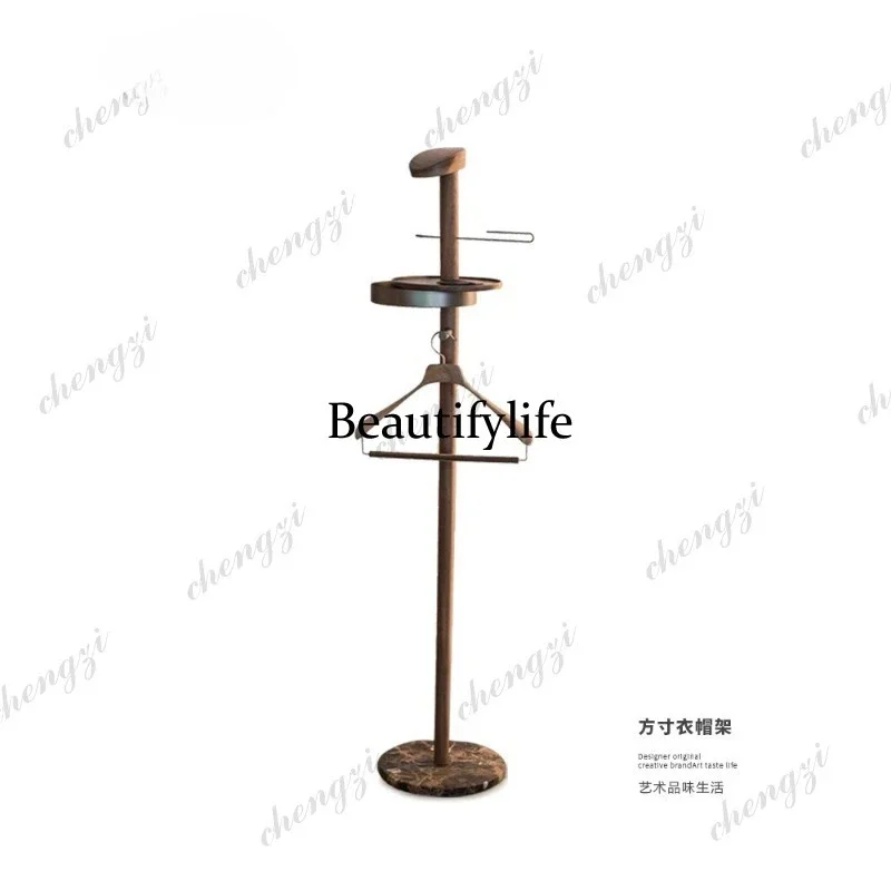 D132 High-end coat rack, hanger integrated floor bedroom marble light luxury stainless steel solid wood
