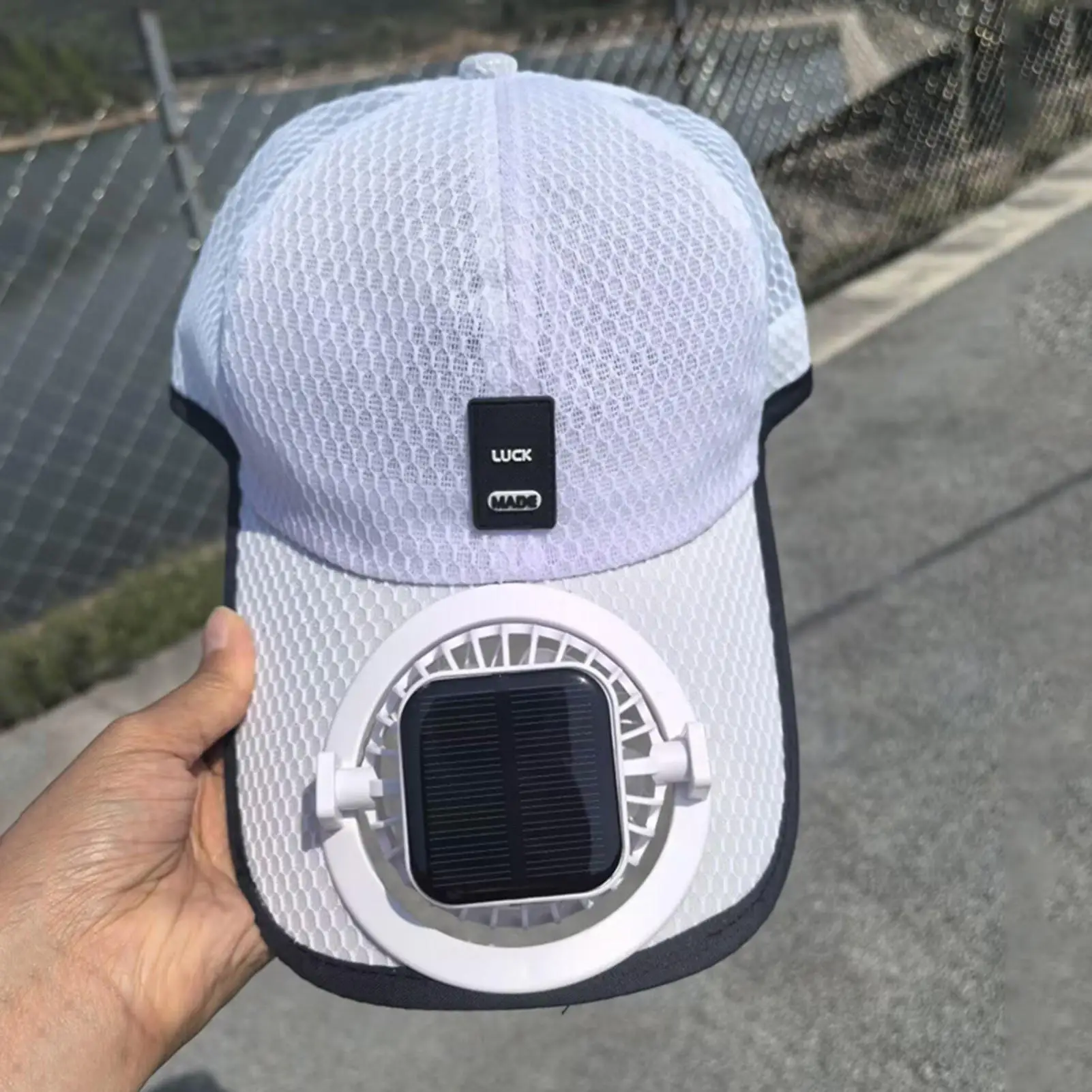 Gorras de béisbol con ventilador recargable con energía Solar para adultos, gorras de malla de refrigeración transpirables con protección solar para exteriores de verano