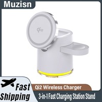 2025 New Qi2 Wireless Charger 3-in-1 Fast Charging Station Stand Folding Holder for iPhone 16 15 14 Pro Max Airpods Apple Watch