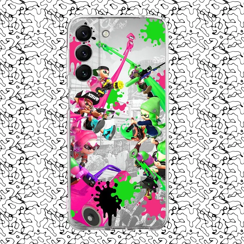 Game S-Splatoon Phone Case Silicone For Samsung S30,S23,21,22,20 Ultra,S20 FE lite,S10,9,PIus Note20ultra Cover Clear