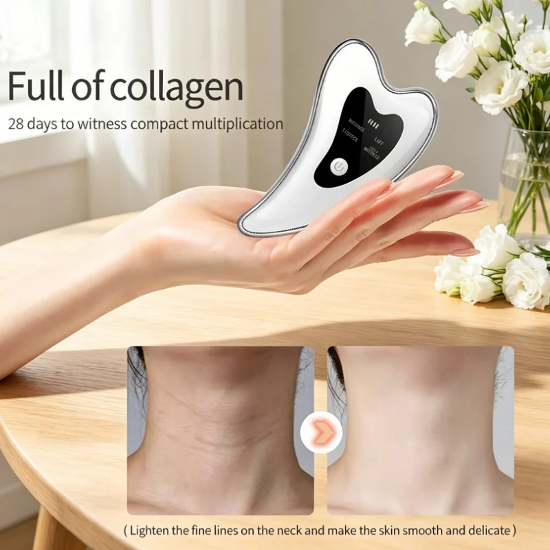 

4 in 1 Electric Gua Sha Face Massager Vibration Facial Scraping Tool Anti Wrinkle Double Chin Skin Scraping board Lifting Device