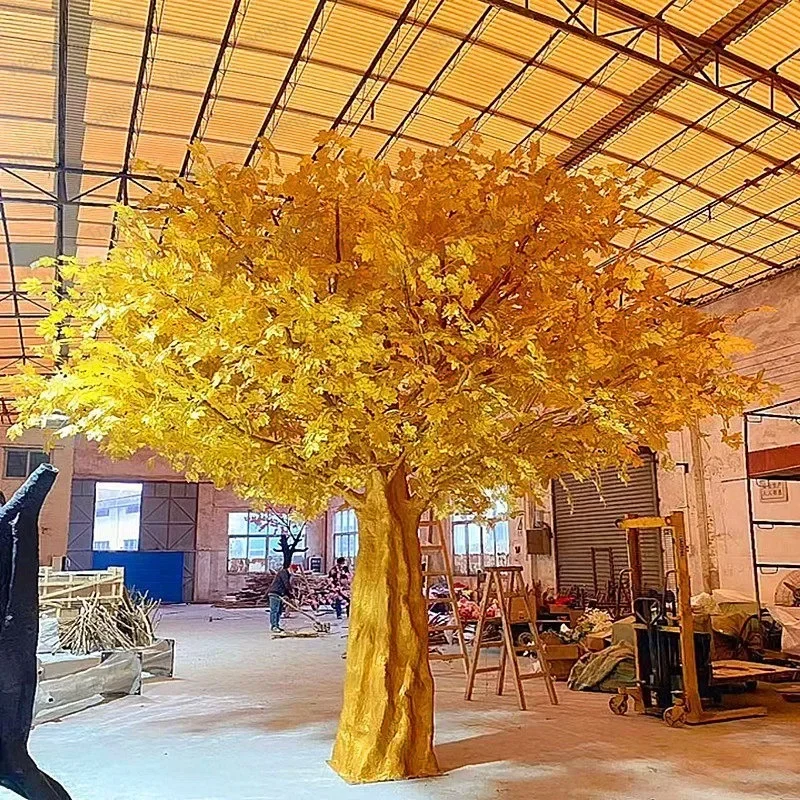 Simulation wishing golden tree, New Year's decoration, Spring Festival cash cow, fake tree, large shopping mall
