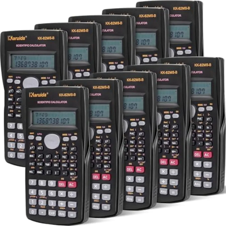 

Pieces 2 Line Engineering Scientific Calculator Bulk Function Math Calculator Large Display for Student Teacher Classroom High