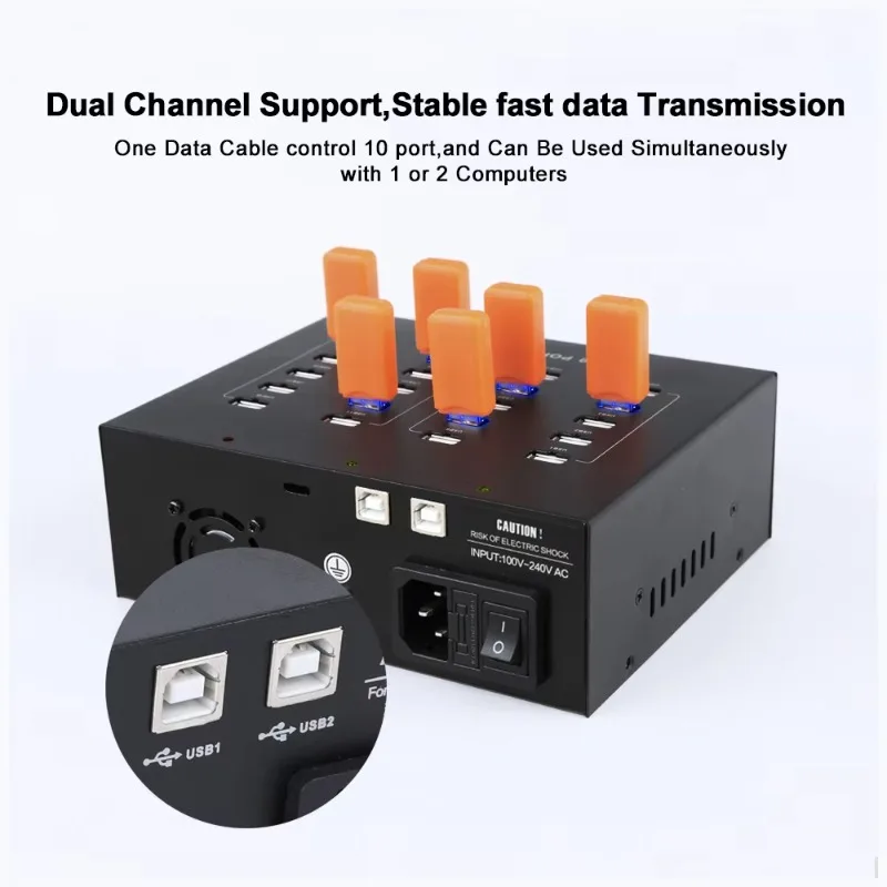 Industrial 20 Port Isolated Usb 2.0 Super Hub Power Supply for Recorder 3G LTE Modem