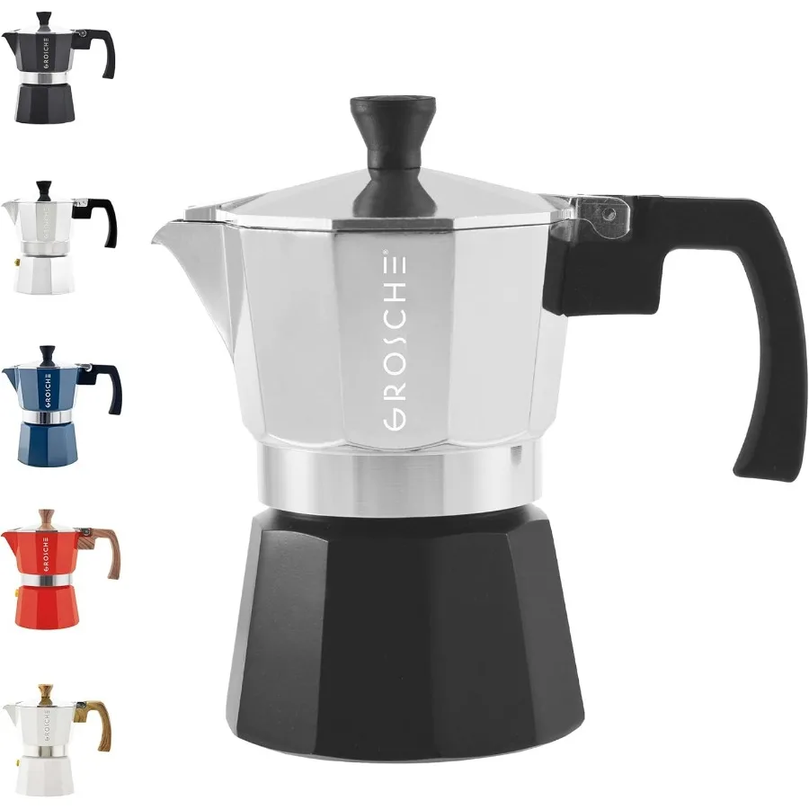 ミラノ モカポット ストーブトップ エスプレッソメーカー 家庭用コーヒー醸造 イタリアンスタイル グレカ コーヒーメーカー パーコレーター 3カップ容量