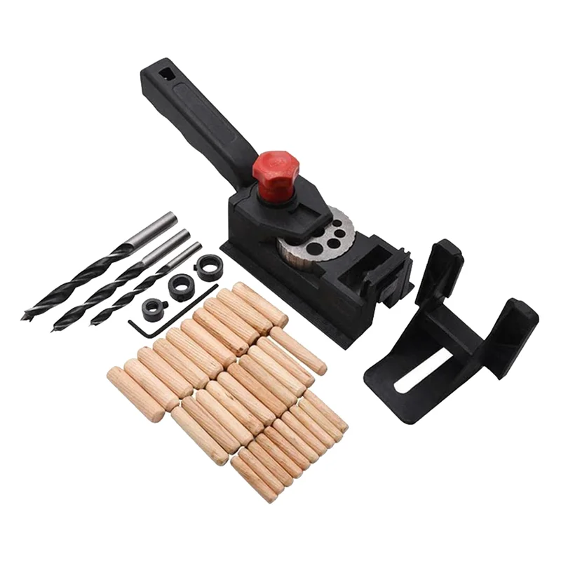 

Dowel Drill Guide,Adjustable Self Centering Dowel Jig Kit for 3-12mm Wood Dowel Straight Hole Drilling Guide (38Pcs Set)