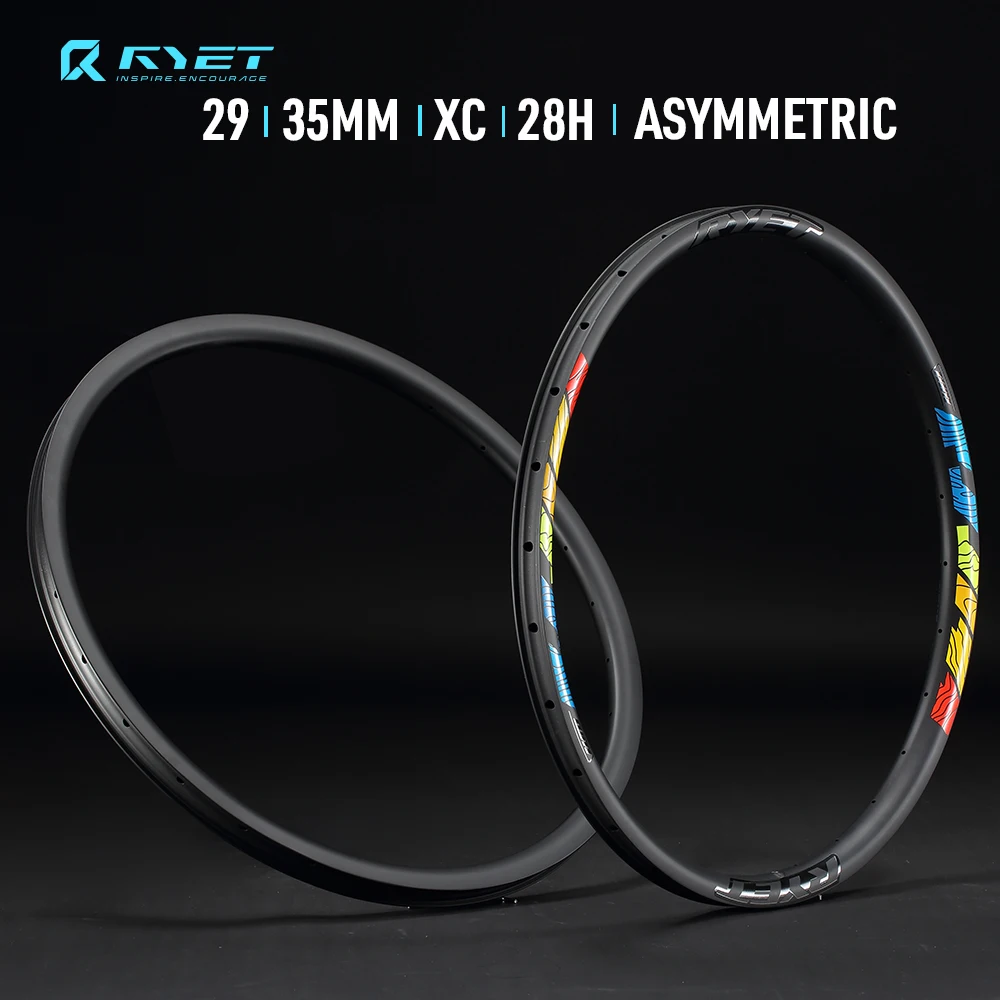 

RYET T1000 29er MTB Full Carbon Wheelset 35mm XC Rim Ultra Lightweight High Strength 28H Tubeless Ready