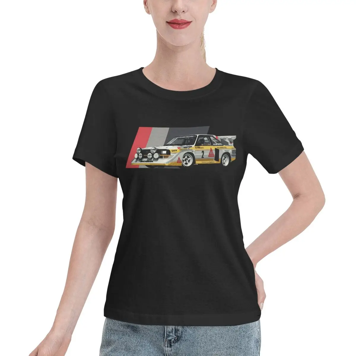 Limited Offer Sport S1 E2 Group B Rally Car Stig Blomqvist Mikkola Women's T-shirt Luxury Versatile Women Tee