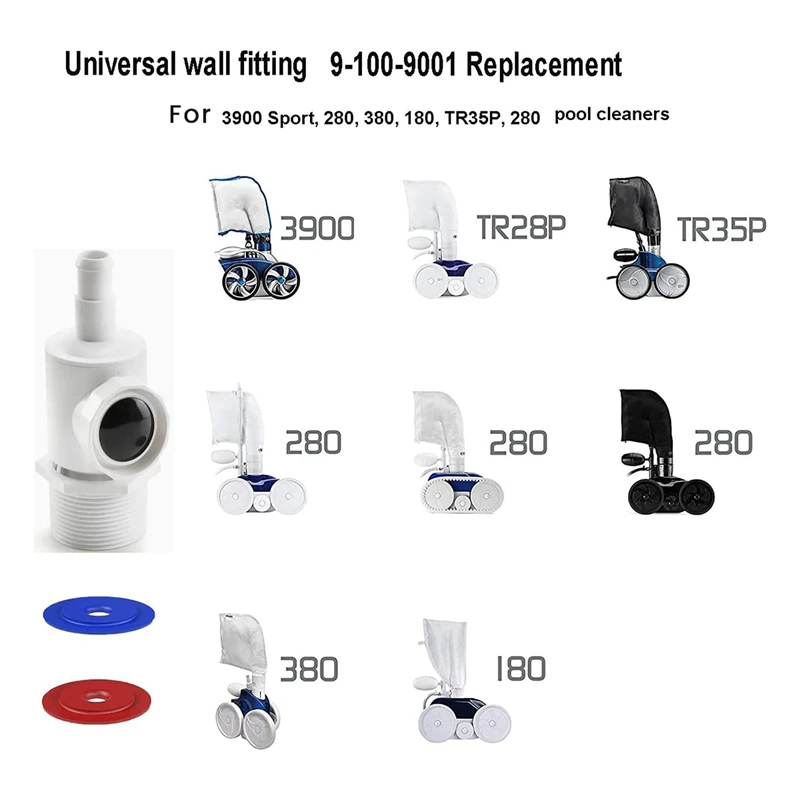 Pool Cleaner Universal Wall Fitting UWF Connector Assembly 9-100-9001 for Zodiac Polaris 280 380 3900 Pool Cleaners