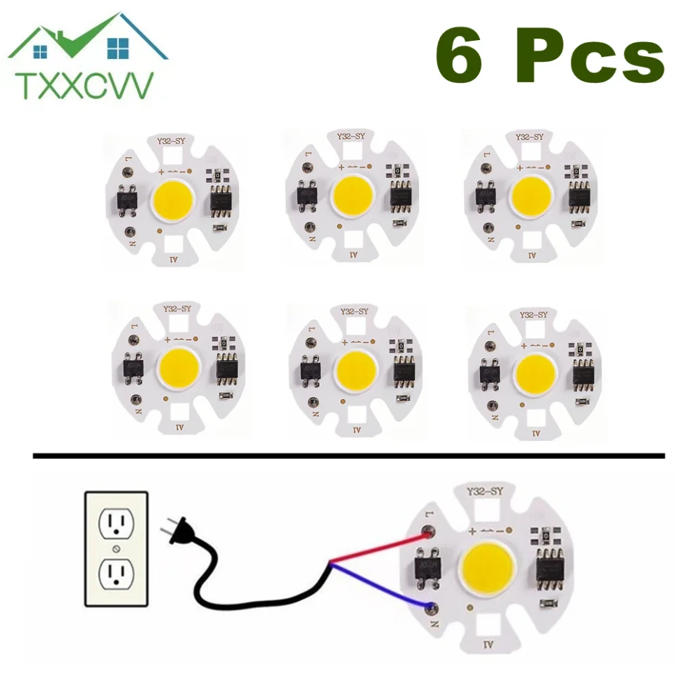 Cob Led Chip Lights Spotlights Lamp 220v Smart 3w 5w 7w 9w 10w 12w Lamp For Flood Light Rectangular No Need Driver Lampara