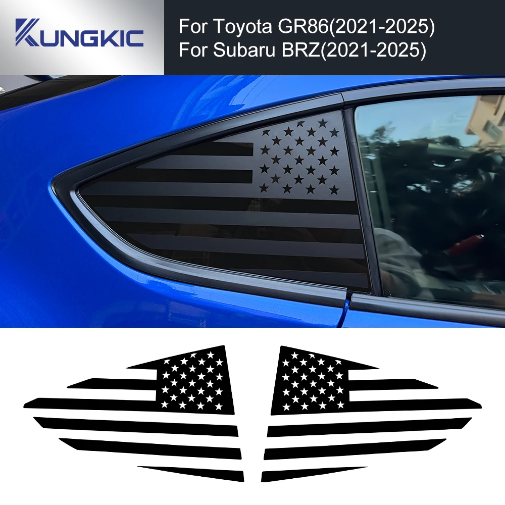 

For Subaru BRZ/ Toyota GR86 2021 2022 2023 2024 2025 LHD RHD Car Rear Side Window Vinyl Window Sticker Decor Accessories 1Pair