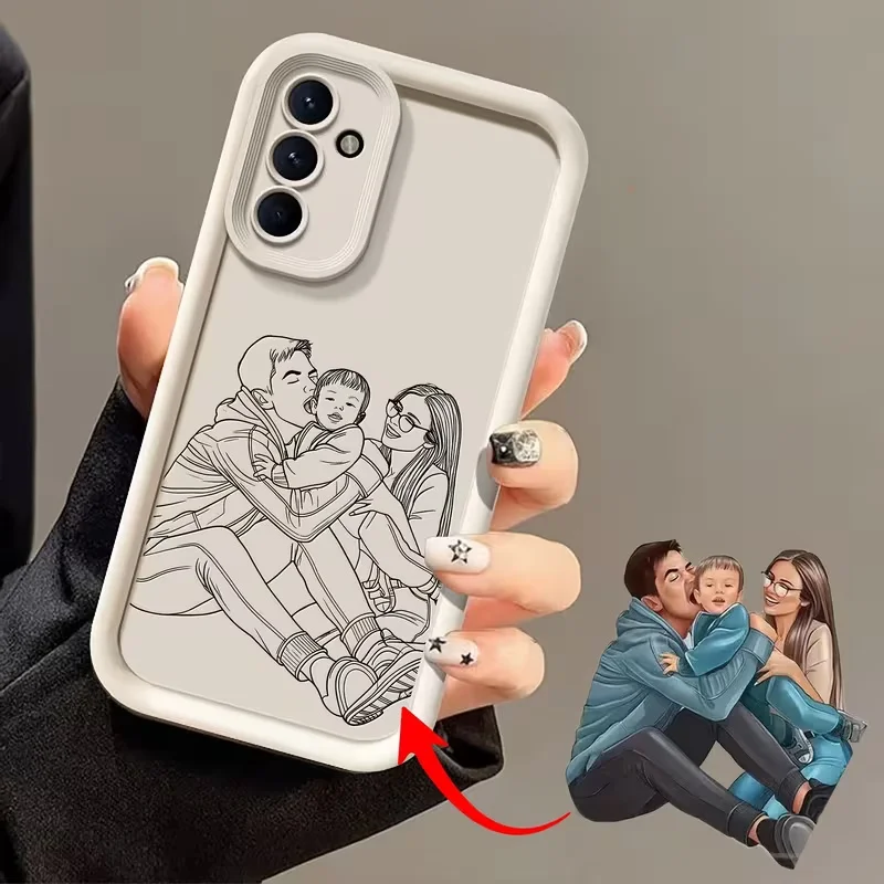 Personalisierte, handgezeichnete TPU-Silikon-Handyhülle für Samsung Galaxy S26 S25Ultra Plus S20 FE A56 A55 A35 A16 5G A05S