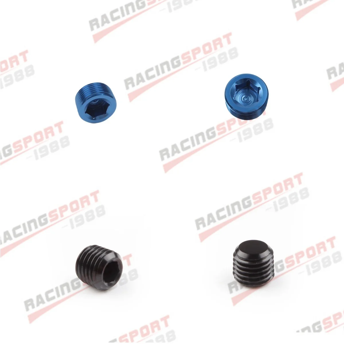 

1/8" 1/4“ 1/2” 3/8“ 3/4”NPT Pipe Thread NPT Hex Socket Plug NPT Pipe Plug Aluminum Steel Anodized Black/Blue
