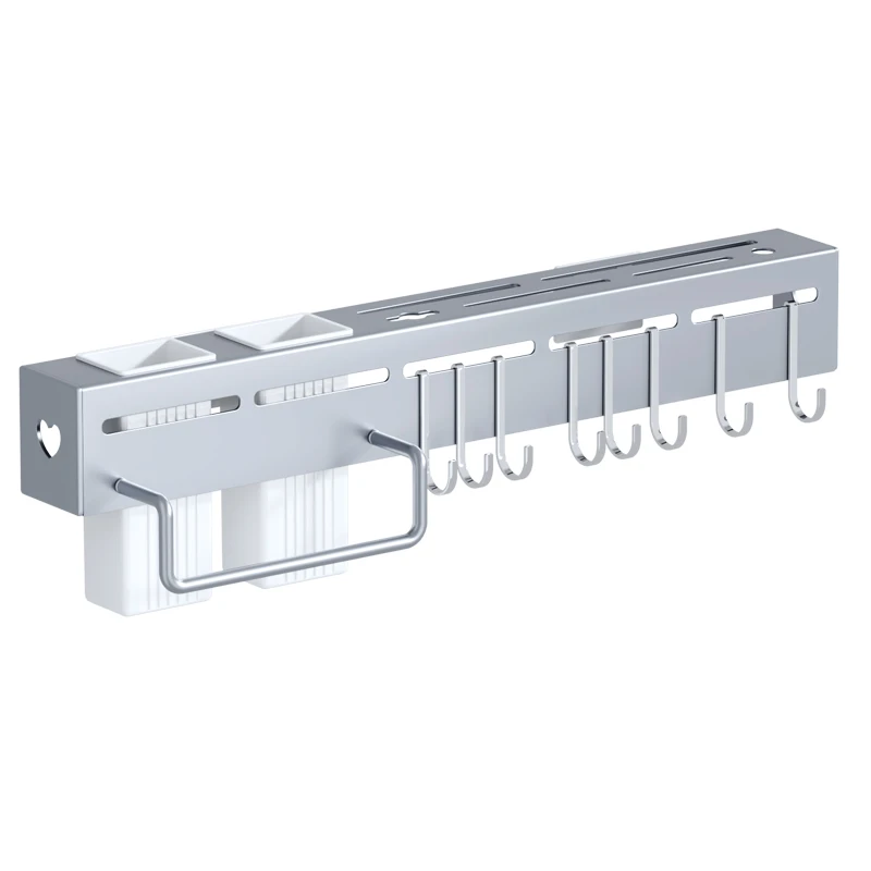Kitchen Storage Rack Wall-Mounted Multifunctional Storage Knife Rack Detachable Stainless Steel With Multiple Brackets And Hooks image 6