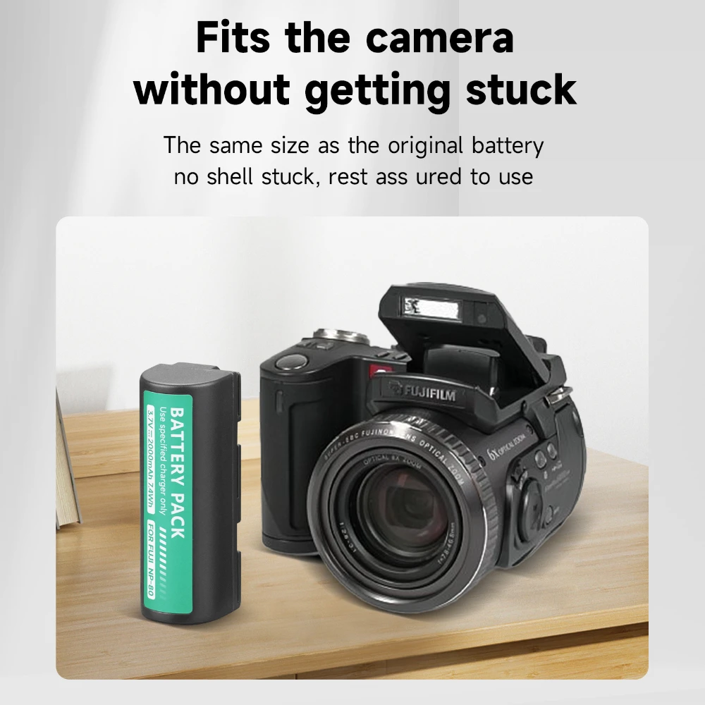 بطارية 2000mAh NP-80 NP-80 NP80 + شاحن USB لكاميرا Fujifilm FinePix 1700Z 2700 2900Z 4800 4900 6800 6900 ZOOM KODAK DC4800