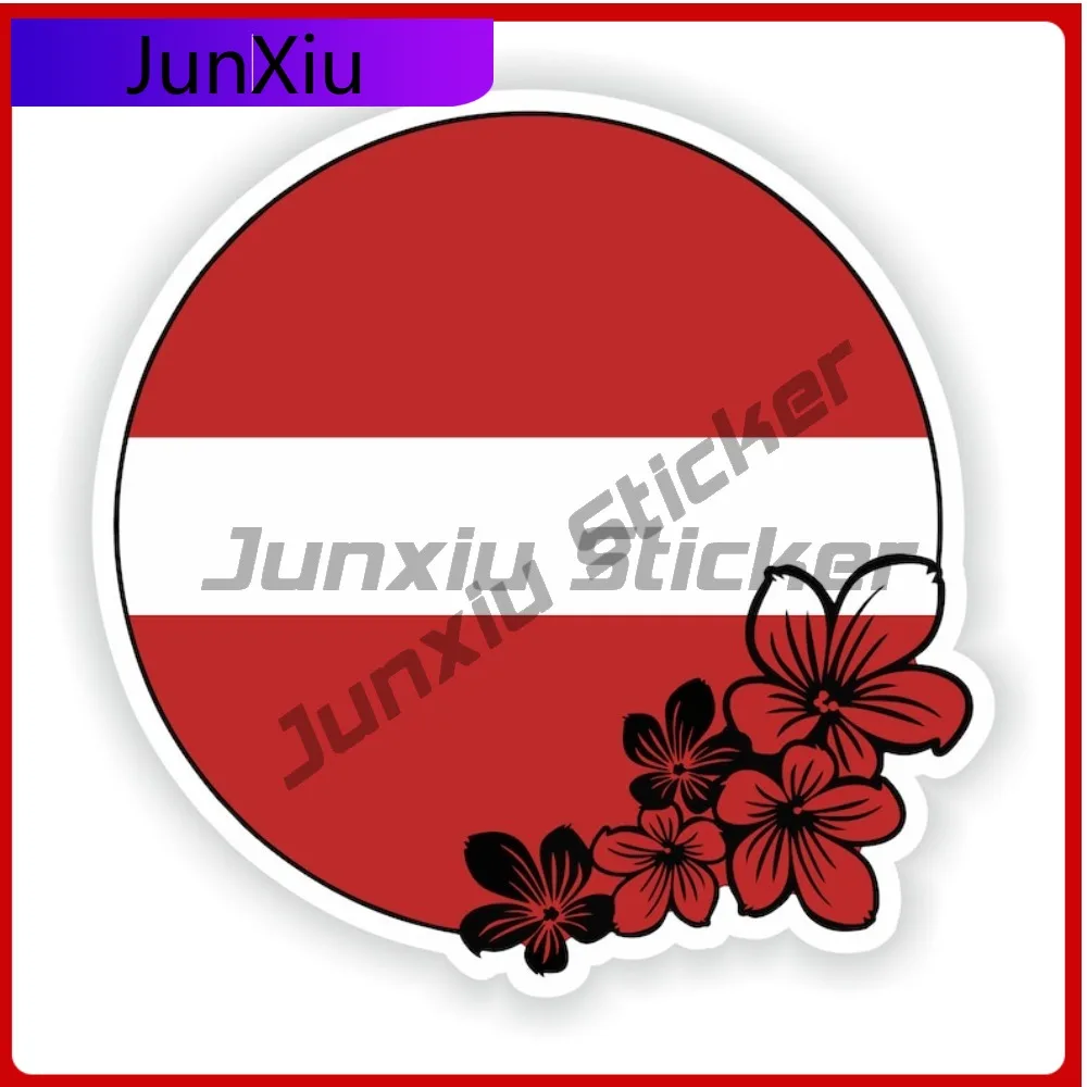 

Latvia Sticker Round Flag Funny Cool SUV Helmet Durable Vinyl Vehicle Decor Vinyl Decal For Car Truck SUV Window Bumper Laptop