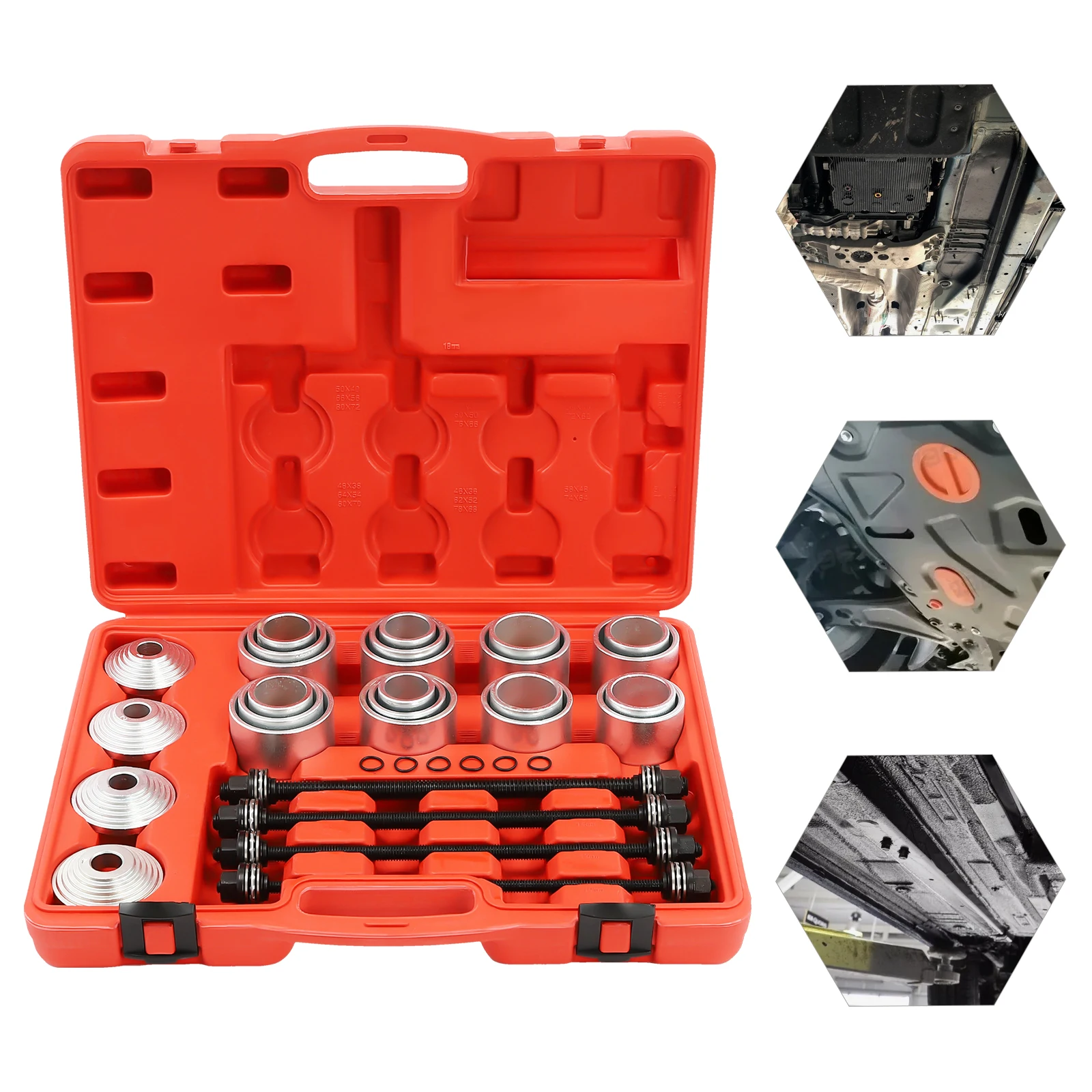 Kit de 28 outils universels de dépose de bagues par pression et extraction, pour bagues en caoutchouc M10, M12, M14, M16