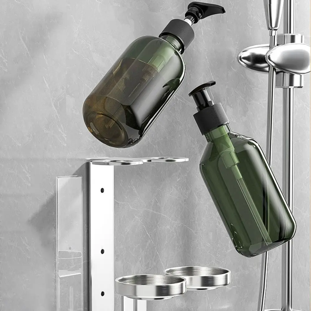 Refillable Wall Mounted Soap Dispenser Stainless Steel No Need for Drilling Pump Bottle Convenient Leak-proof