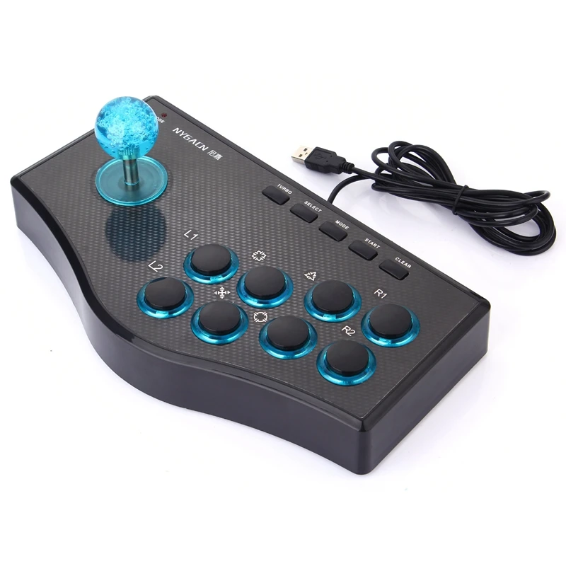 Pengendali Game berkabel Joystick arkade USB Rocker Game stik USBF untuk komputer PS3 PC Gamepad Console-A22K Gaming