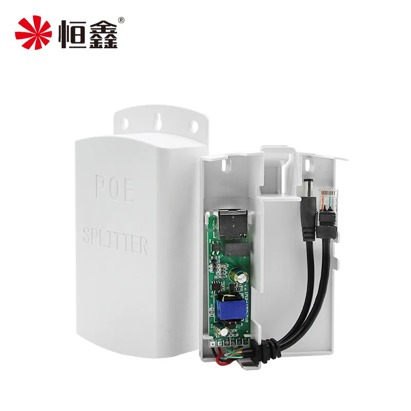 

Waterproof Box Outdoor PoE Splitter Adapter 10/100Mbps Power Supply over Ethernet for IP Camera 48V Transfer 12V/1.2A /4A