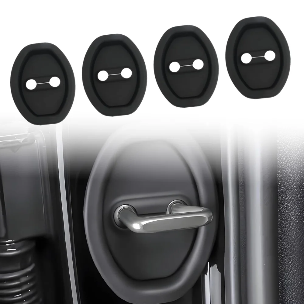 

Универсальный 4 шт. автомобильная дверная защелка, защитный чехол с пряжкой, силиконовый противоударный чехол для предотвращения столкновений, бесшумный амортизатор