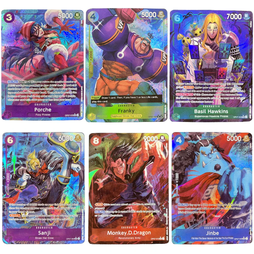

BANDAI OPCG Proxy Card Английское аниме ONE PIECE карты OP07 Фольга Коллекционные карты Луффи Аниме Коллекция карт Подарок
