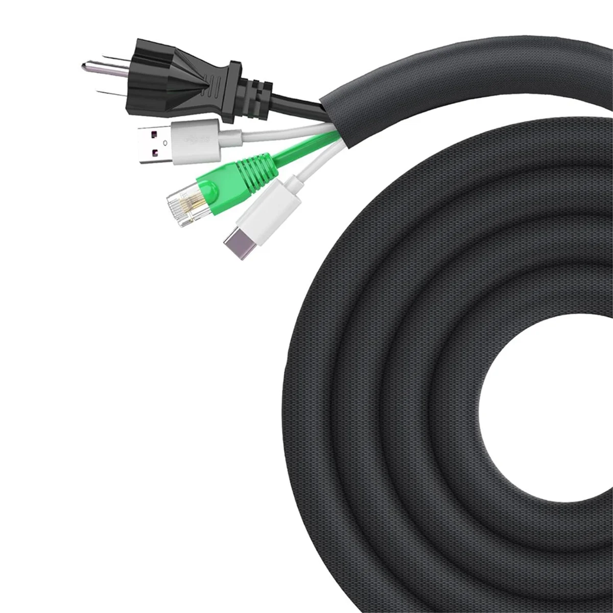 AT77 Dog and Cat Cord Protector 10ft ,Cable Sleeve for Easy Cord Management, Protects Cables From Pets Chewing 1/2inch