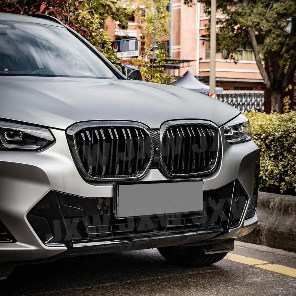 

JCHEY ABS передний бампер, сетчатая решетка, решетки для BMW iX3 G08i 2022, углеродное волокно, гоночный автомобиль, внешний обвес