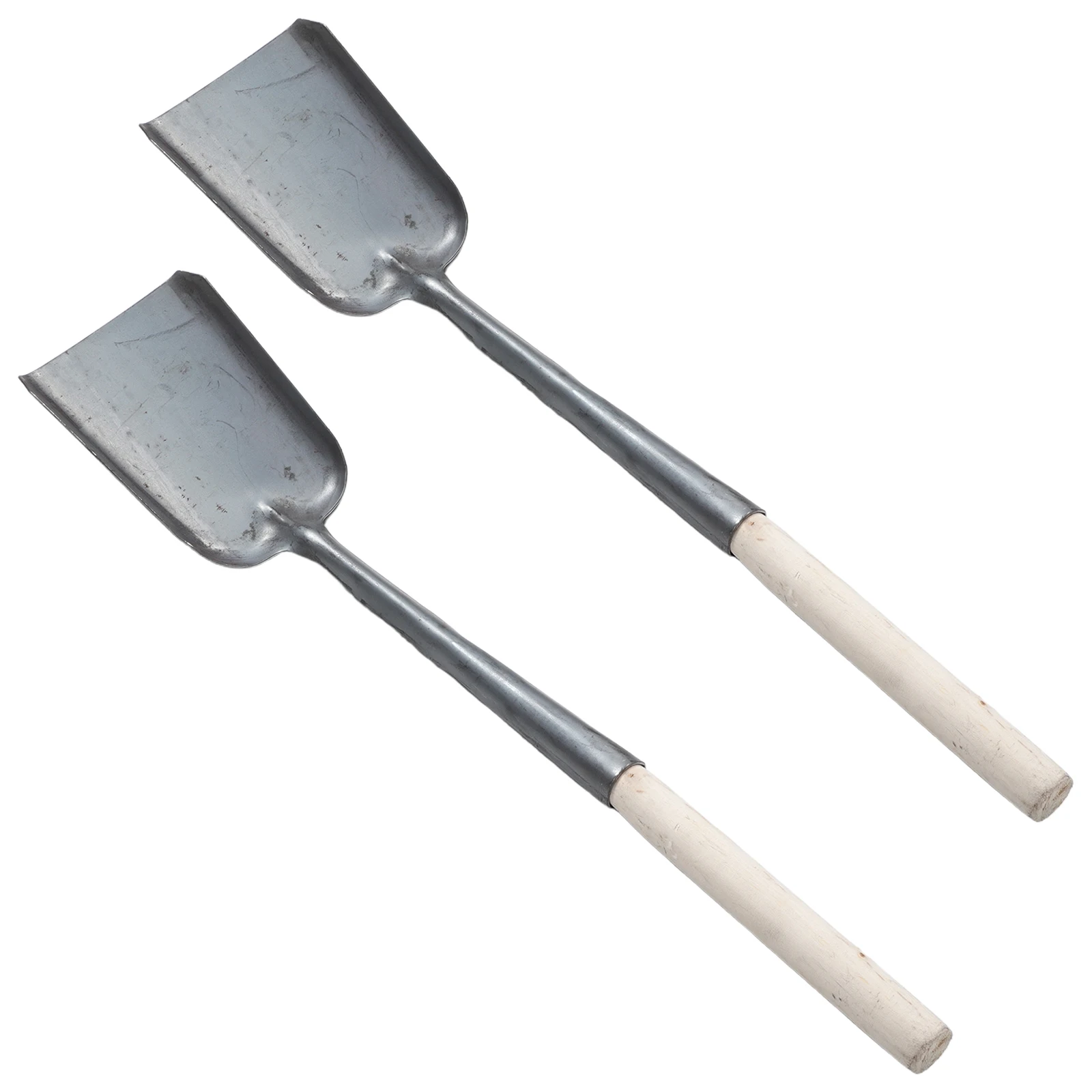 

2pcs Coal Ash Shovel Heavy Duty Long Handle Wooden Grip Fireplace Tool For Stove Chimney Garden Fire Pit Cleaning Use
