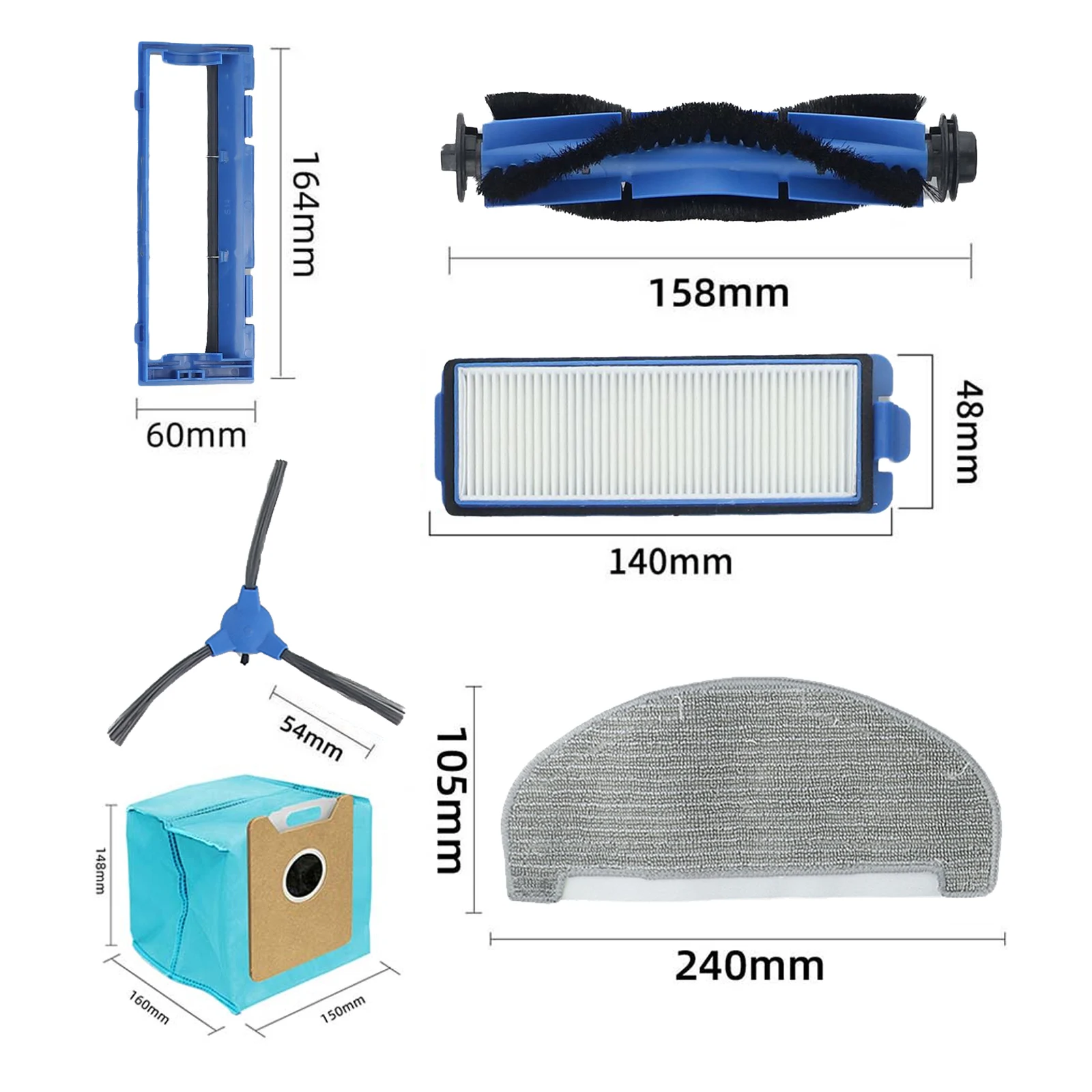 

Максимально чиститность вашего дома. Комплект аксессуаров из 17 предметов с фильтрами и щетками для RoboVac G40/G40+.