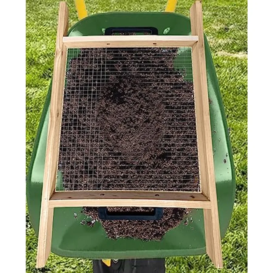 

Large Soil Sifter, Dirt Sifter for Gardening, for Use in a Wheelbarrow, Compost Sifter, Garden Sieve for sifting Little Rocks/T