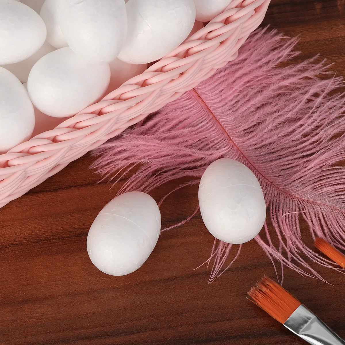 

50pcs Foam Eggs White Small Polystyrene Craft Projects Easter DIY Decorations Styropor Egg Basteln Painted Schaumeier