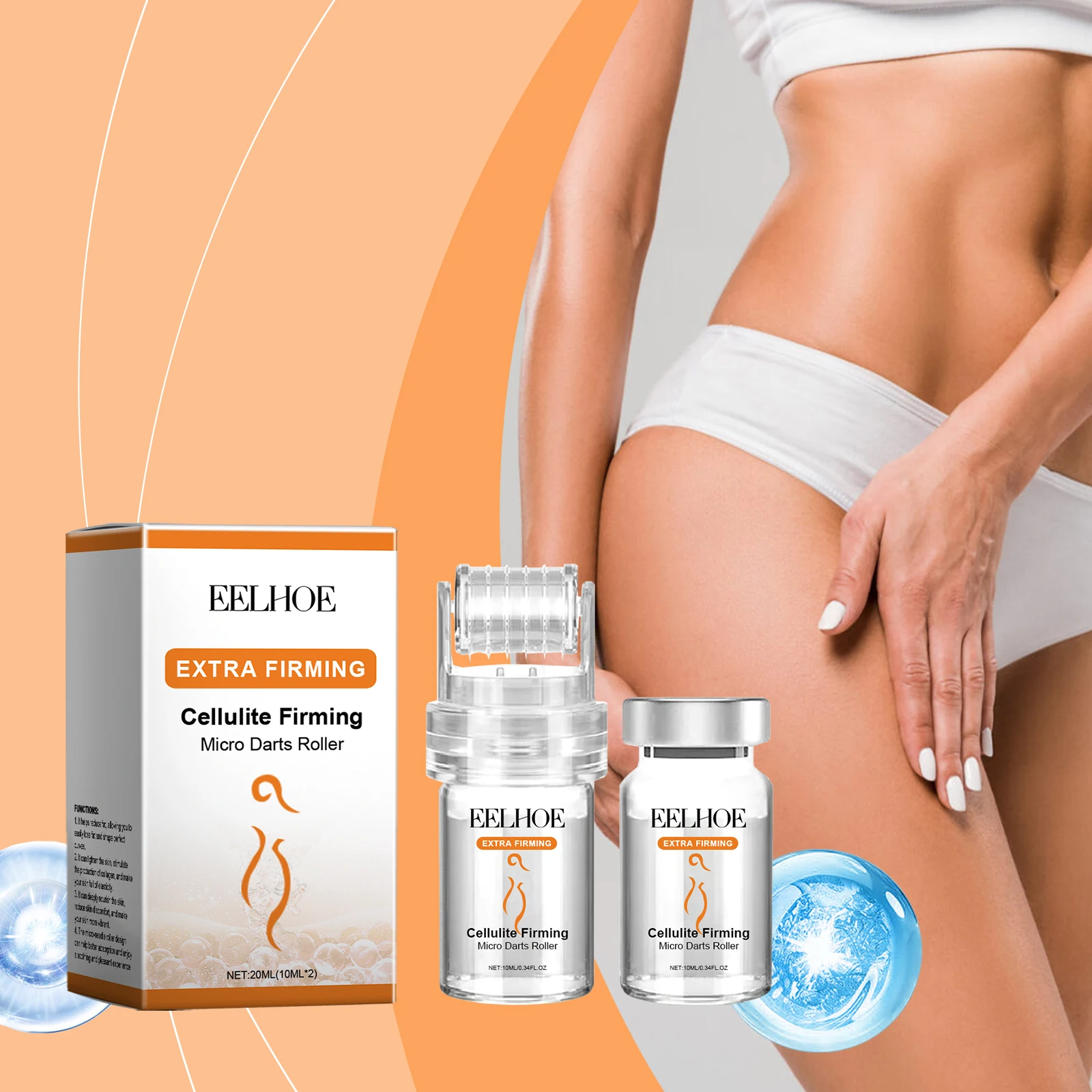 Extra Firming Cellulite Treatment - Micro Darts Roller for Body Contouring & Skin Tightening - Anti-Cellulite Cream with Firming