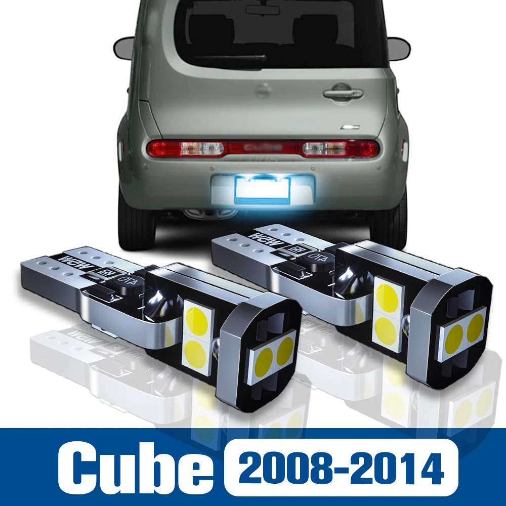 

2pcs LED License Plate Light Lamp Accessories Canbus For Nissan Cube Z12 2008 2009 2010 2011 2012 2013 2014