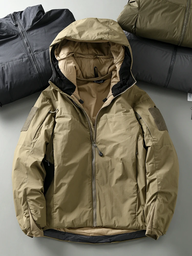 

Утепленная куртка Tech Cotton Tee-Proof из прочной ткани для активного отдыха, свободного кроя, повседневная, с длинными рукавами, базовая, однотонная.