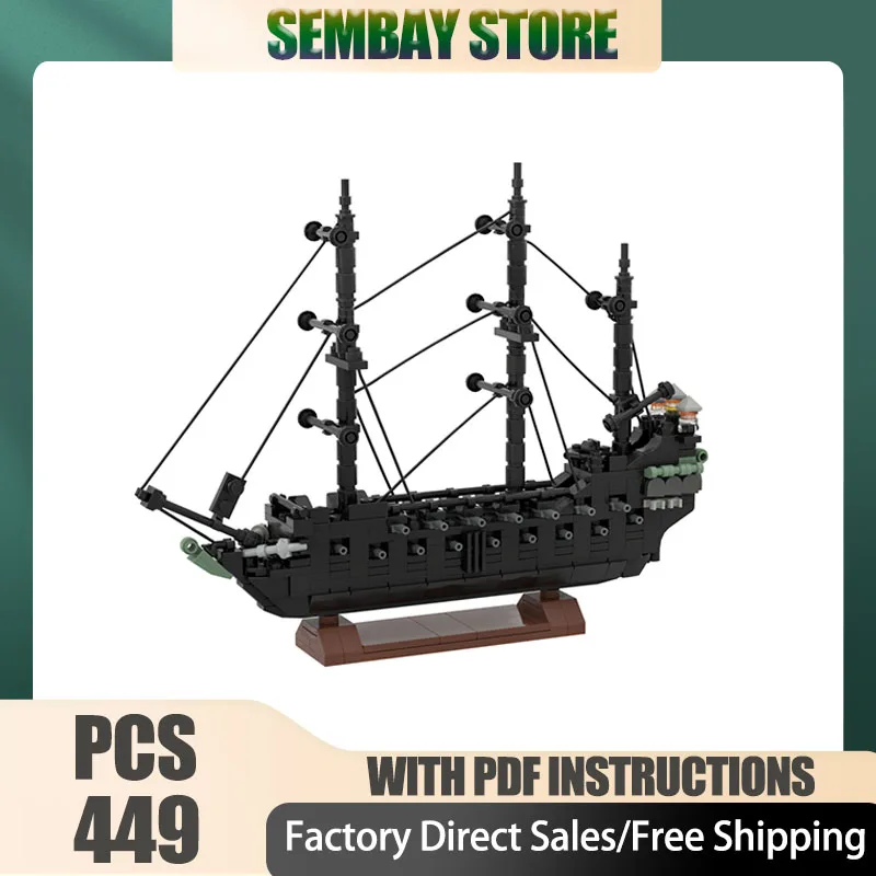 

Moc Building Brick Modular The Black Pearl – тканевые паруса, модель, технологические блоки, рождественские игрушки «сделай сам», строительные подарки