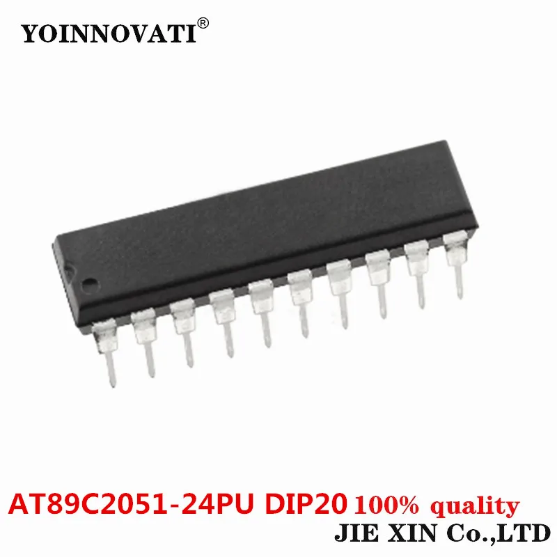 5-100Pcs New AT89C2051-24PU AT89C2051 24 PU DIP20 8-bit microcontroller 8051 2K flash memory module