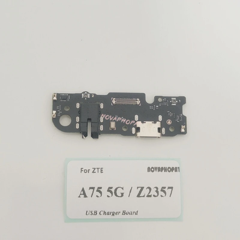 For ZTE Blade A75 4G Z2359 / A75 5G Z2357 USB Dock Charger Port Headphone Audio Jack Microphone Flex Cable Fast Charging Board