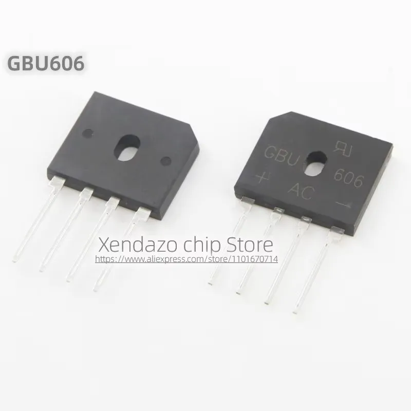 10pcs/lot GBU606 GBU 606 ZIP-4 package Original genuine Rectifier bridge