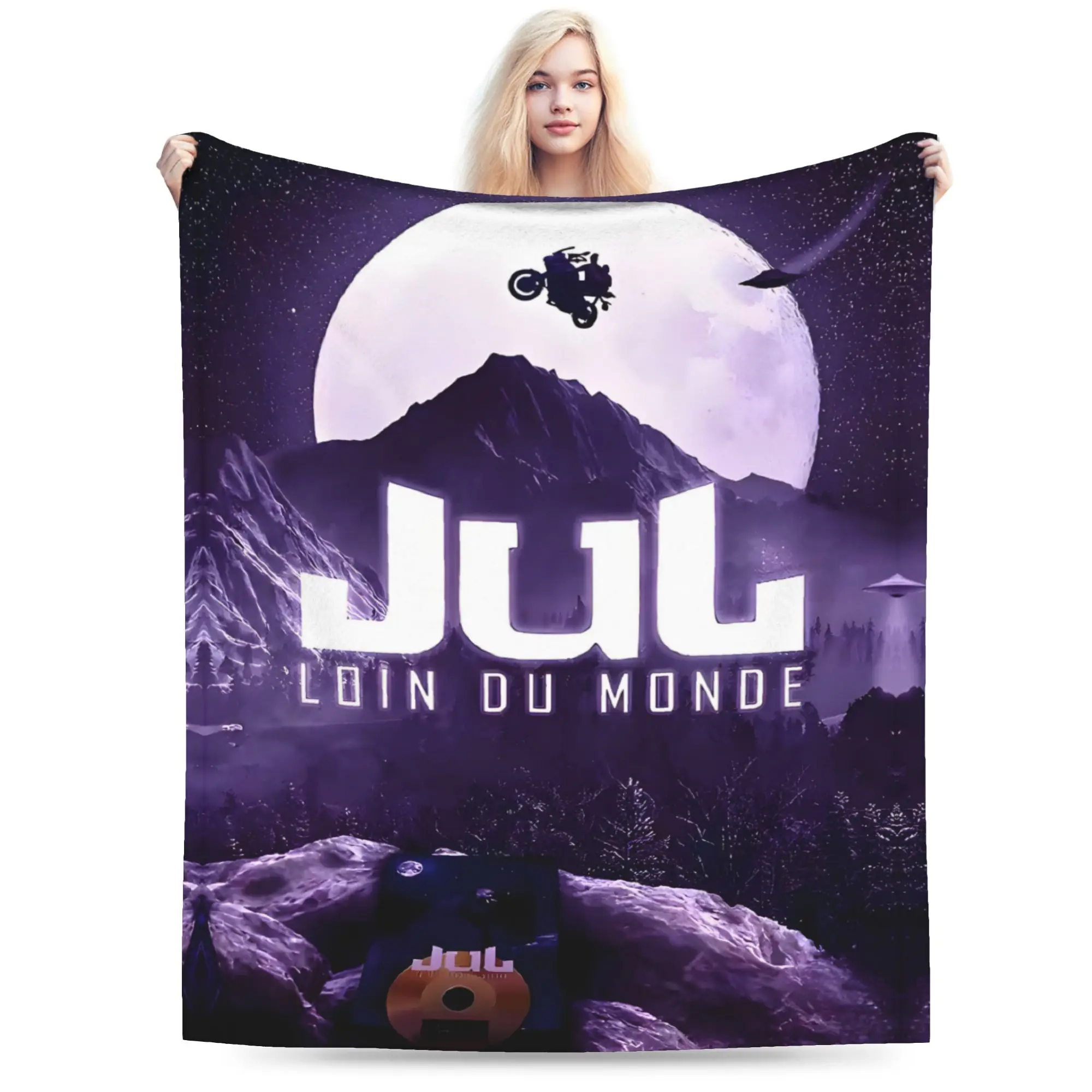 Custom JUL Loin du Monde Blanket Soft Fleece Autumn Warm Flannel French  Throw Blankets for Sofa Office Bedding Quilt