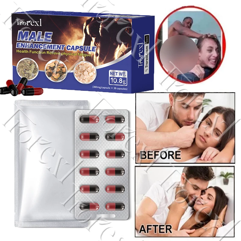 Epimedium Capsules for Men, Blood Flow Booster, Morning Power Pills, Male Enhancing Endurance Supplements