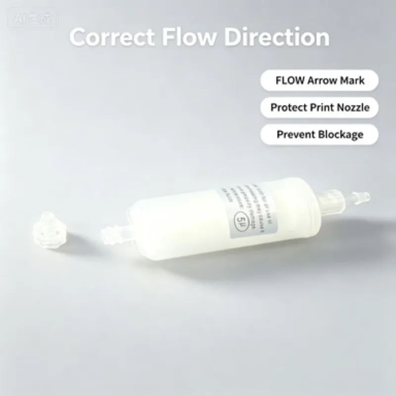 5μm Cylindrical Ink Filter With Extra Conversion Adapters Solvent‑Resistant Ink Filter, For Eco‑solvent UV Large Format Printer