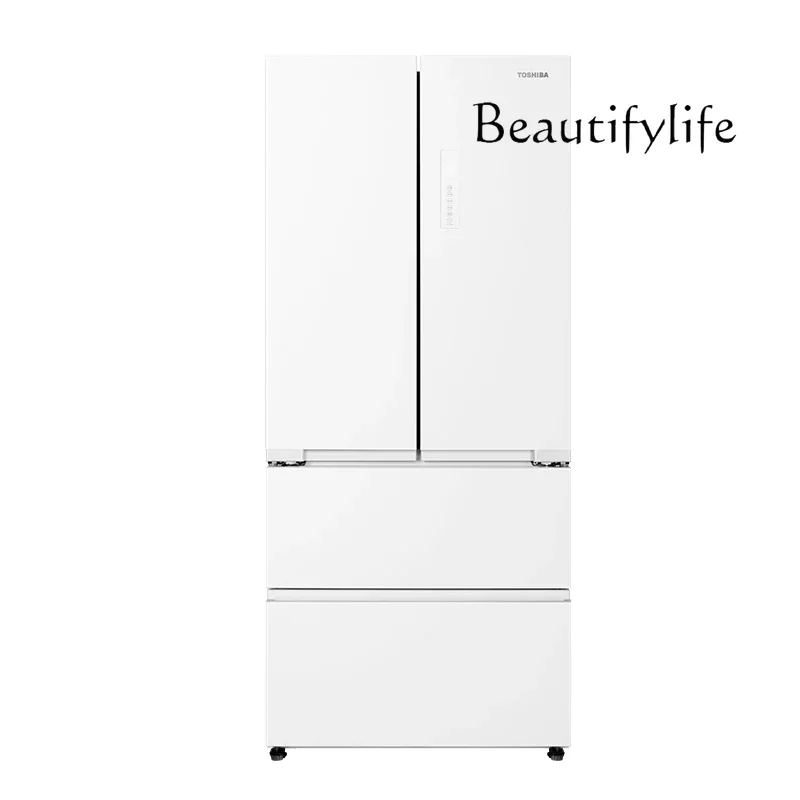 Dual system 60cm ultra-thin zero embedded non-large white pear large-capacity French household refrigerator