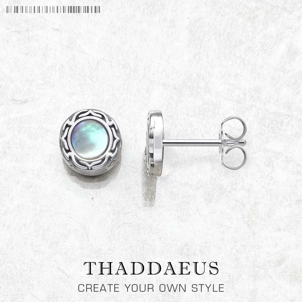 

Жемчужные серьги-гвоздики Abalone в богемном стиле, подарок 925